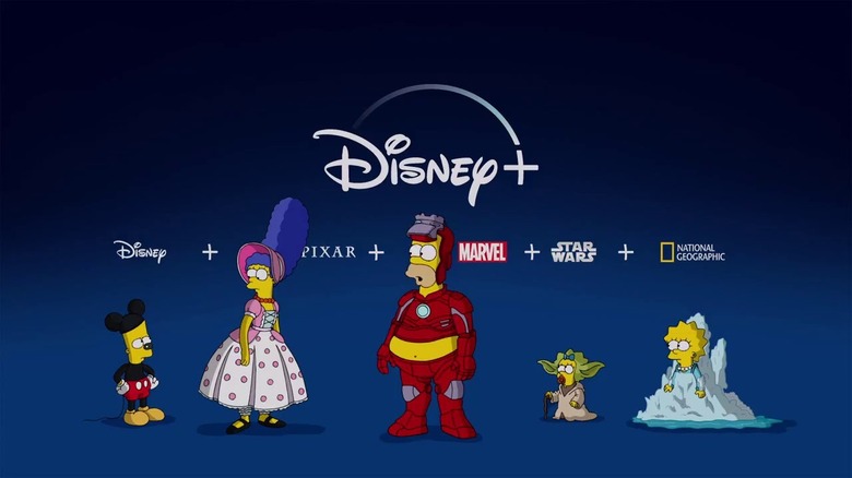 Disney plus ad featuring simpsons