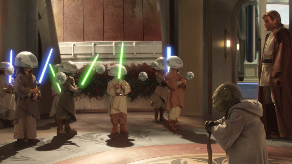 Yoda training Jedi younglings