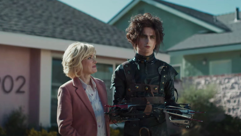 Winona Ryder and Timothee Chalamet Edgar Scissorhands commercial