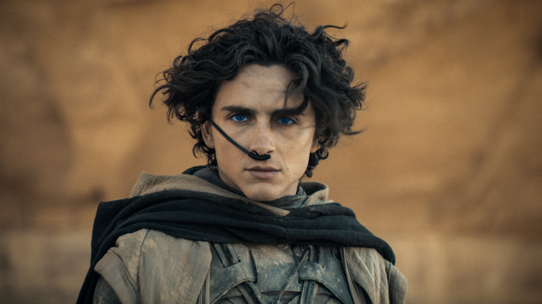 Paul Atreides staring fiercely 