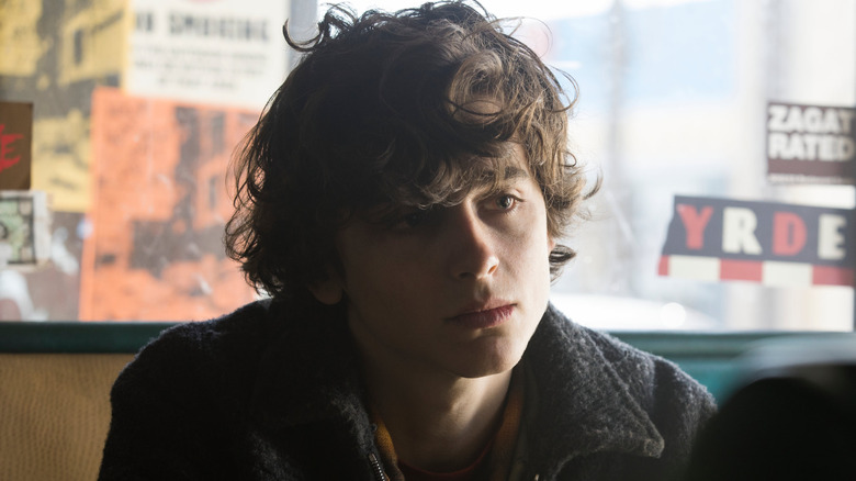 Timothee Chalamet in diner