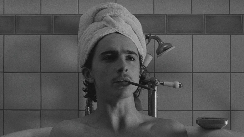 Timothee Chalamet in bath tub