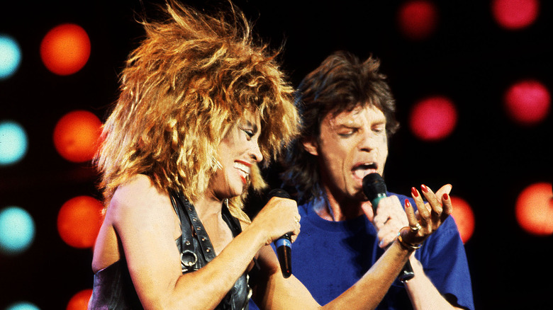 Turner and Jagger perform at Live Aid