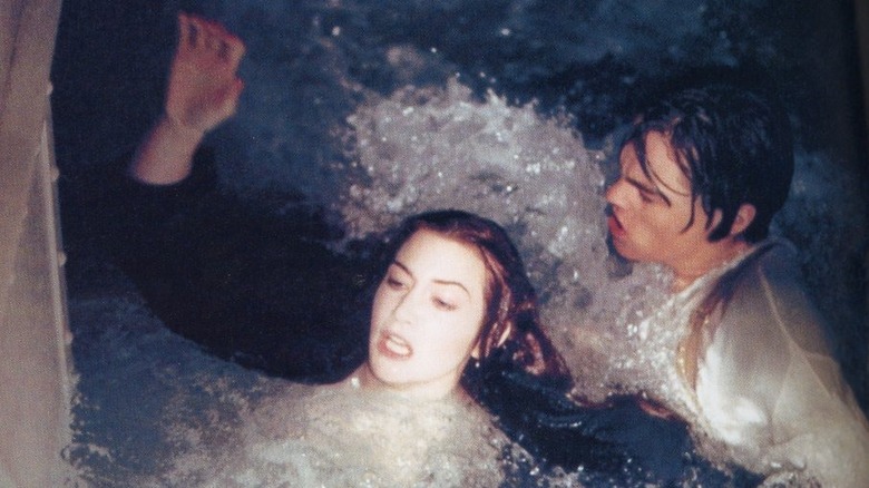 Rose and Jack submerged in water