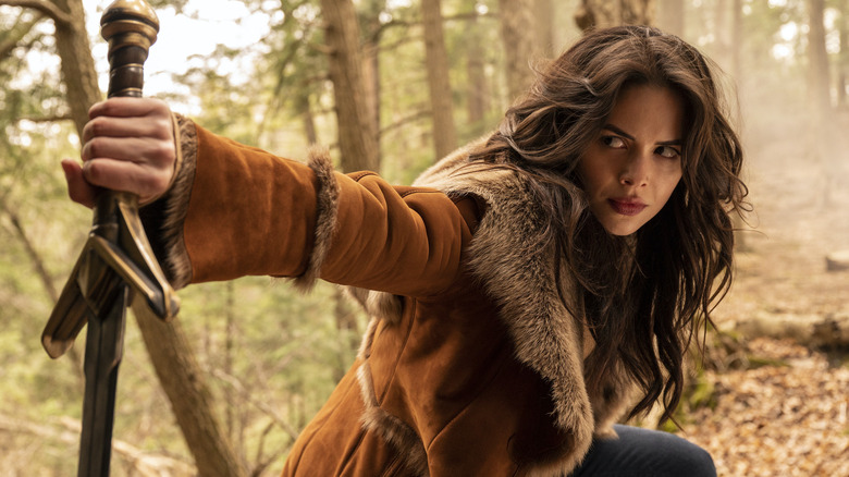 Conor Leslie with sword