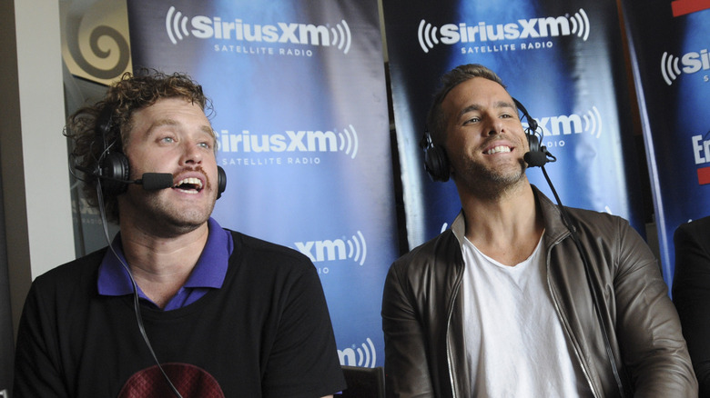 TJ Miller and Ryan Reynolds on a SiriusXM show