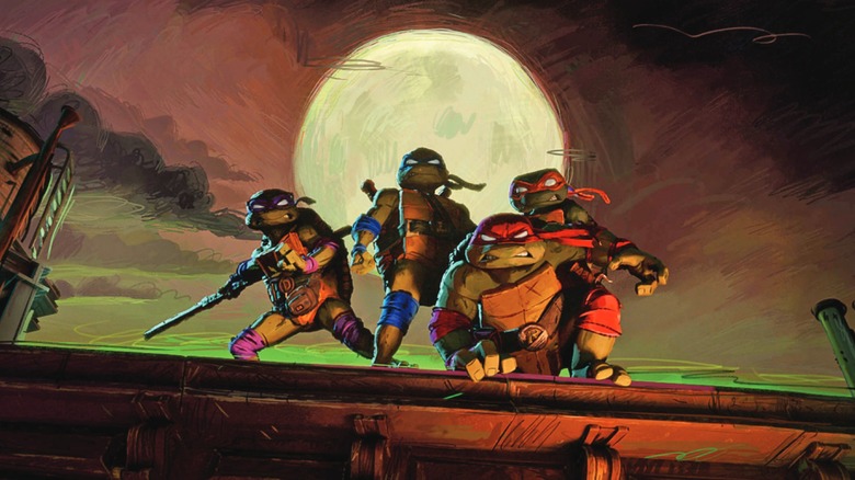 The TMNT on a rooftop