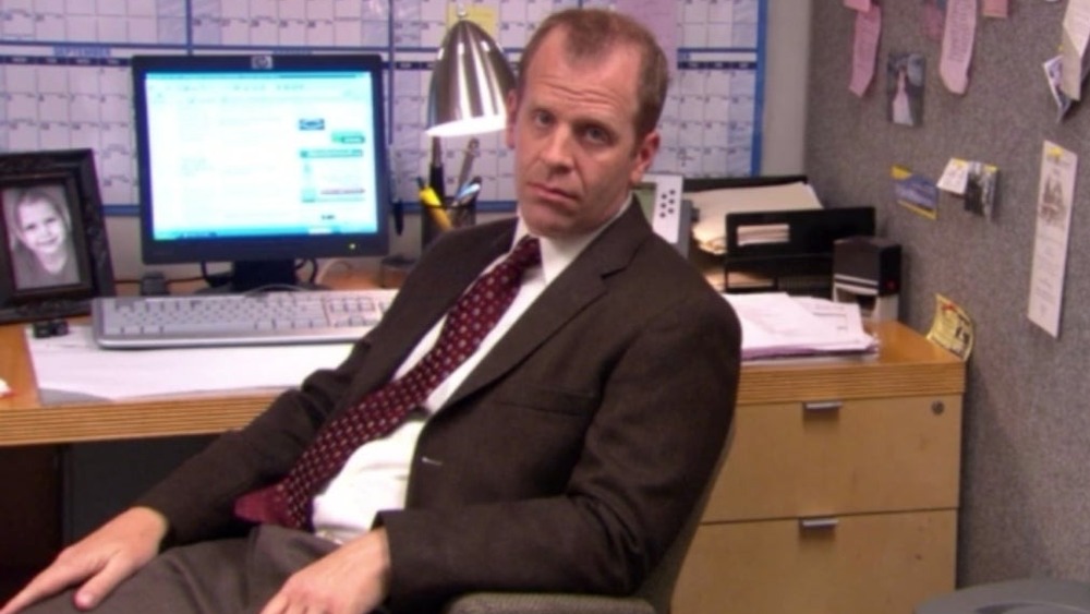 Toby at his desk