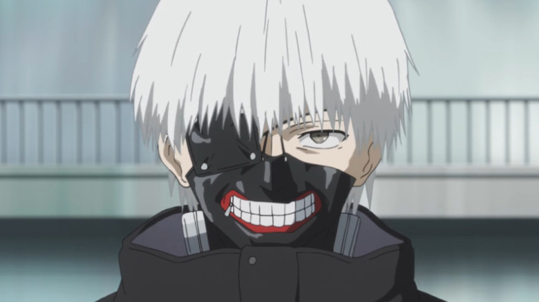 Ken Kaneki wearing his mask