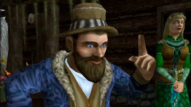 digital Tom Bombadil holding up finger