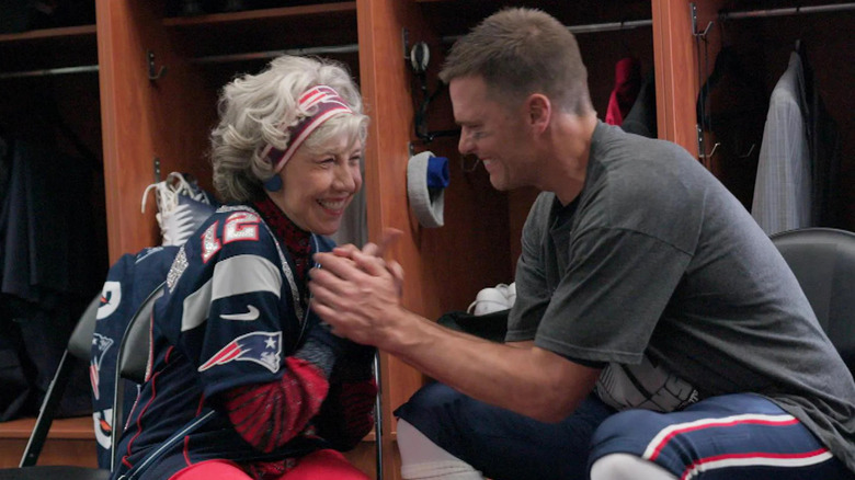 Tom Brady with Lily Tomlin