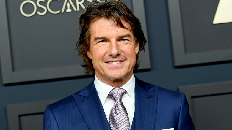 Tom Cruise blue suit smiling