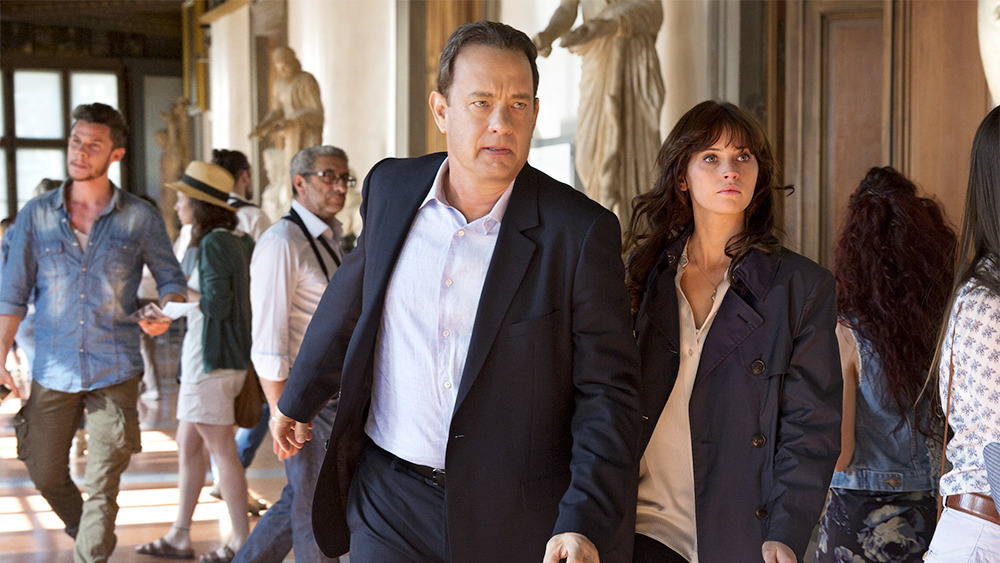 Tom Hanks and Felicity Jones running