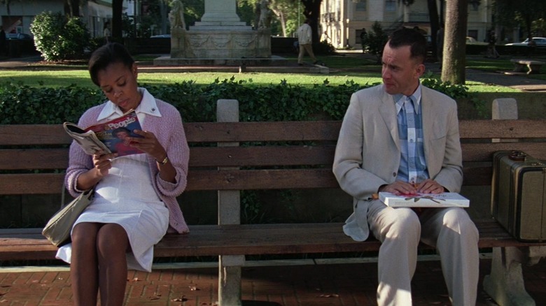 Forrest Gump talking to a woman