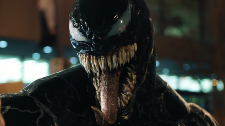 Venom long tongue smile