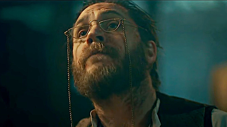 Tom Hardy as bespectacled Alfie Solomons