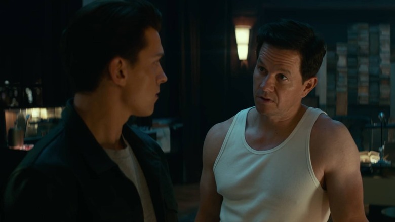 Tom Holland with Mark Wahlberg