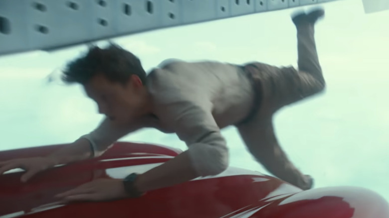 Tom Holland getting hit by a car