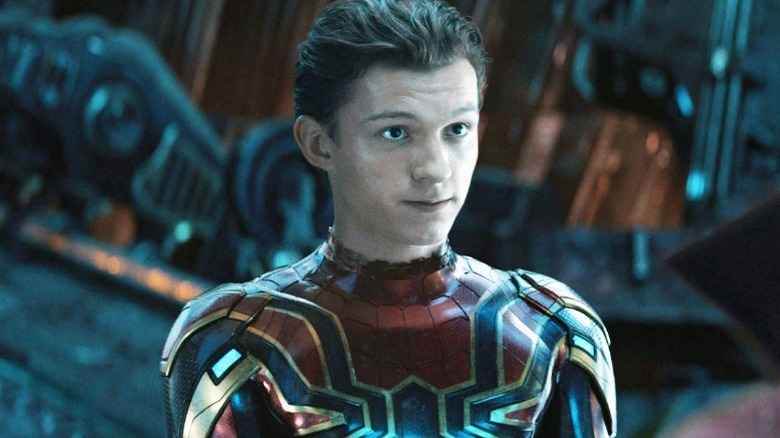 Peter Parker raising his eyebrows