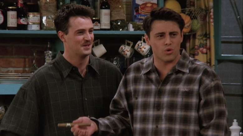 Matthew Perry and Matt LeBlanc speaking