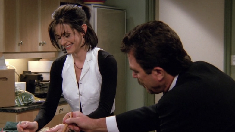 Courteney Cox and Tom Selleck on Friends