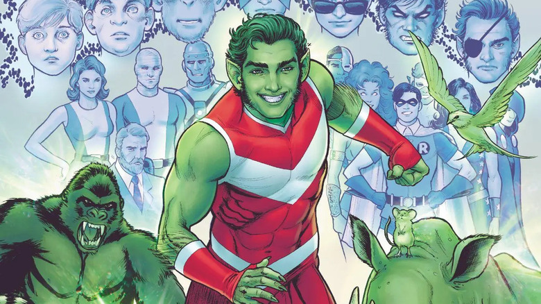 Beast Boy smiling