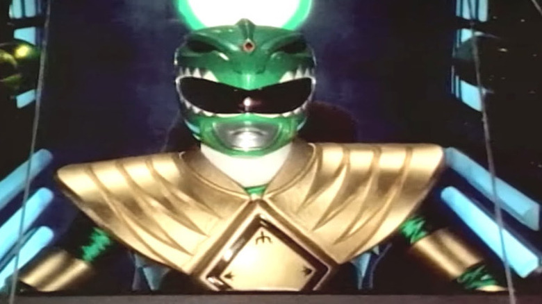 Green Ranger sitting in cockpit