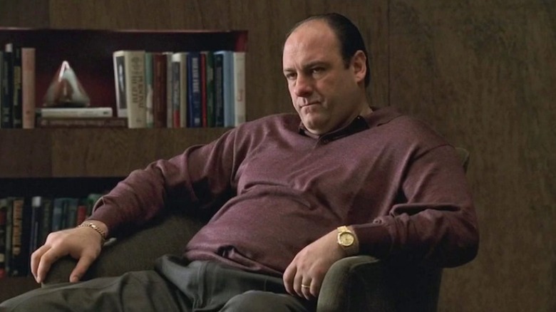 Tony Soprano sitting down