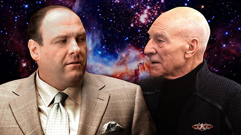 Tony Soprano and Picard together