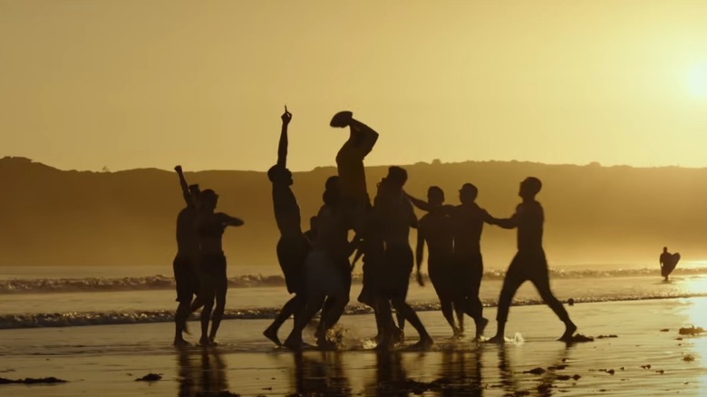 Top Gun trainees on beach