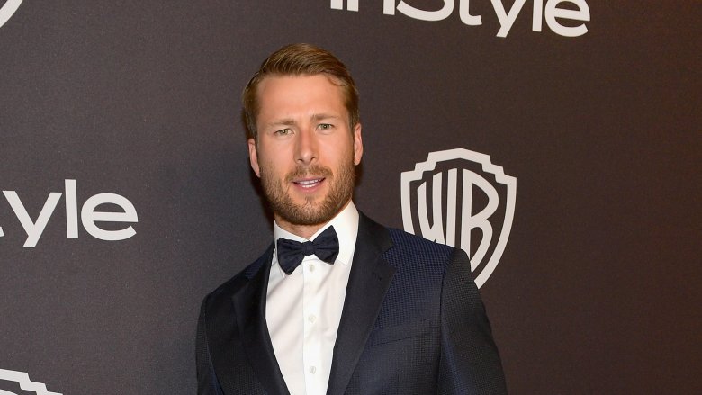 Glen Powell suit and tie