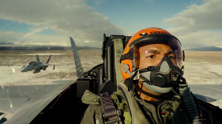 Coyote flying near other fighter jet