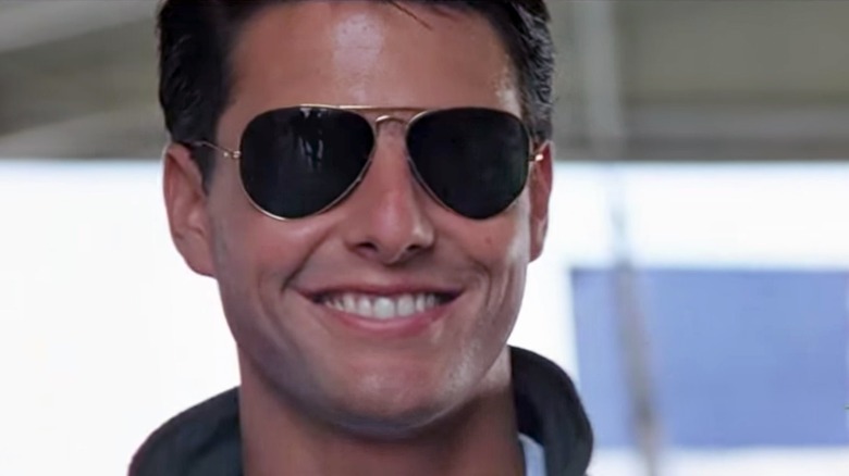 Tom Cruise Top Gun smiling glasses