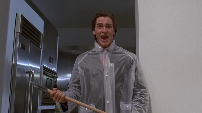 Patrick Bateman holds ax