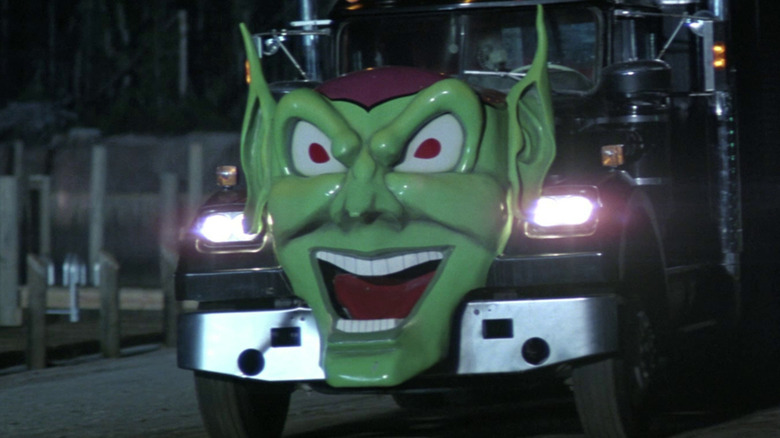 Green Goblin head on truck