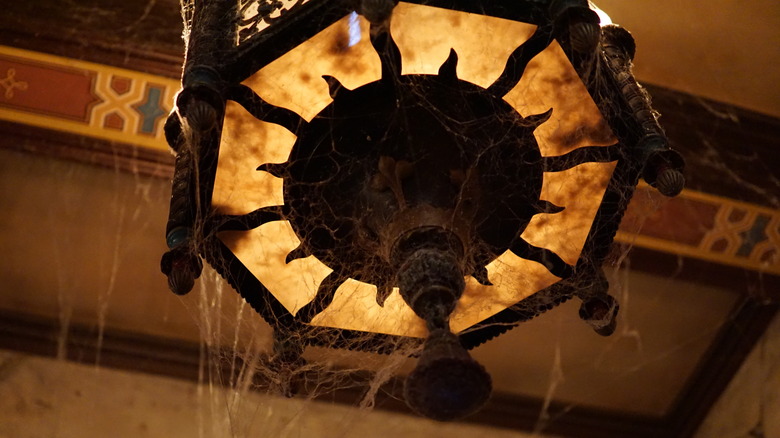 A chandelier inside Disneyland's Tower of Terror