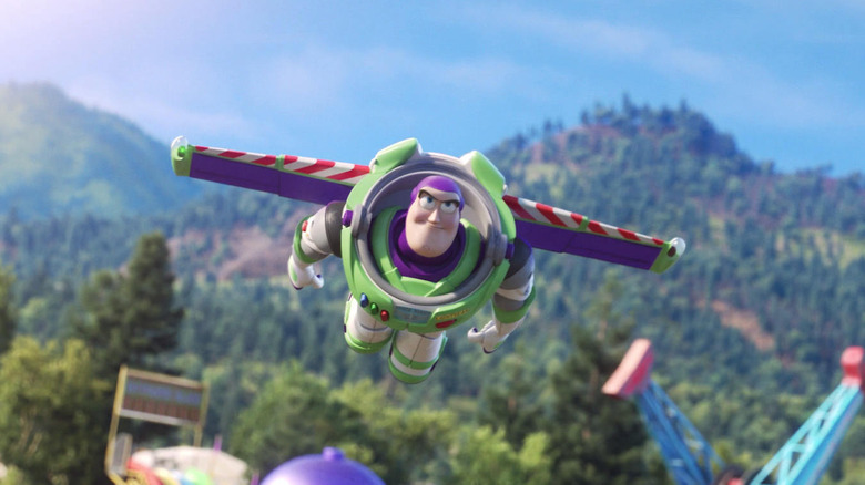 Buzz Lightyear flying