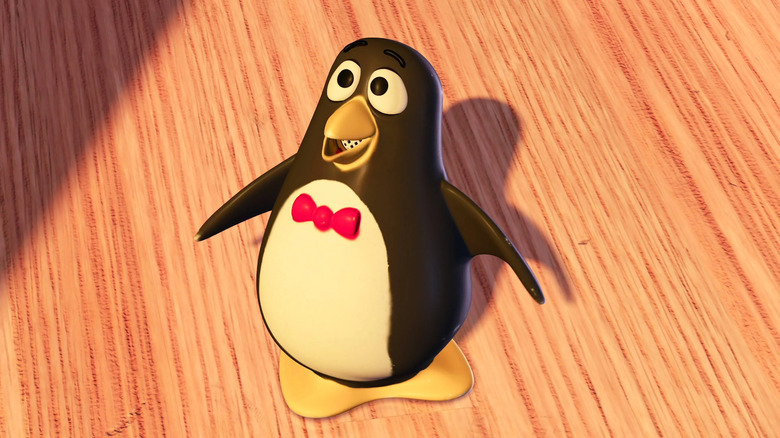 Wheezy the penguin smiling