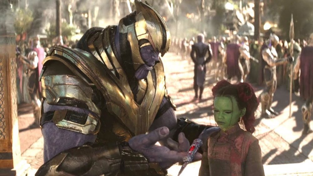 Gamora and Thanos