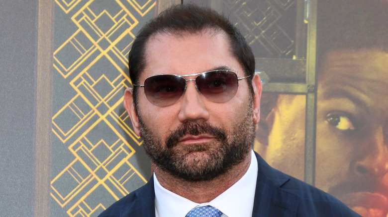 Dave Bautista in dark sunglasses