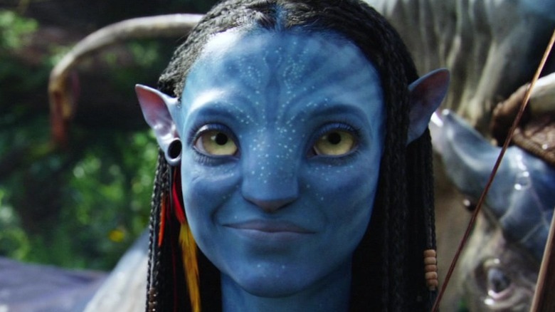 The Na'vi Neytiri smiles