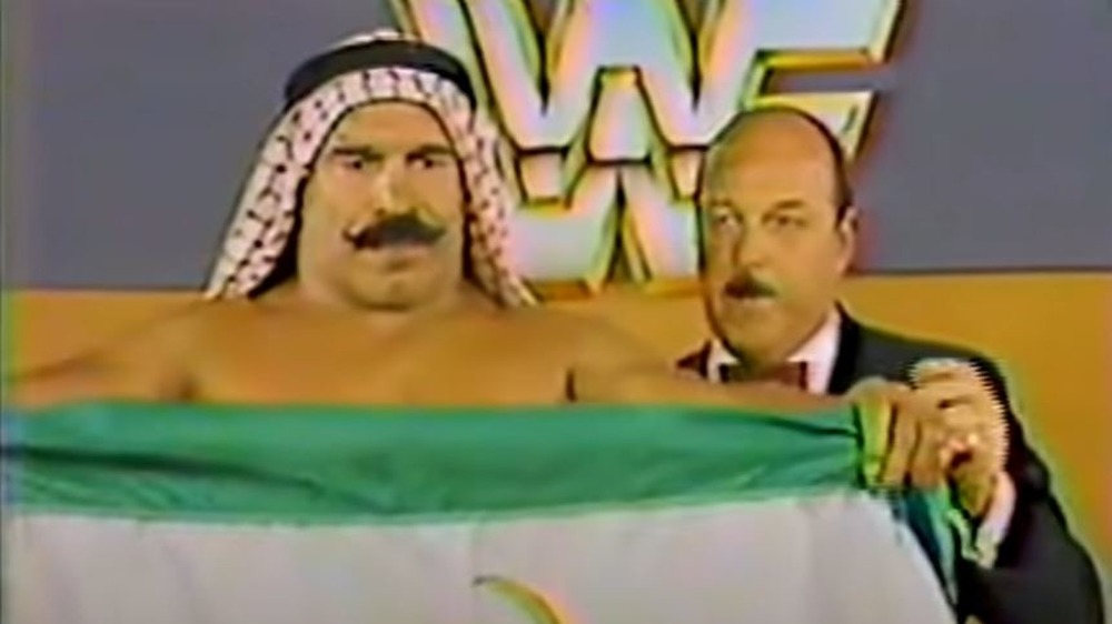 Sheik and Mean Gene with Iran flag