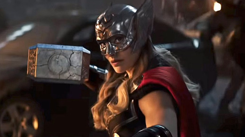 Jane Foster wields Mjolnir