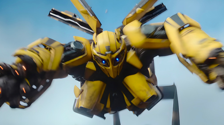 Bumblebee falling from the sky