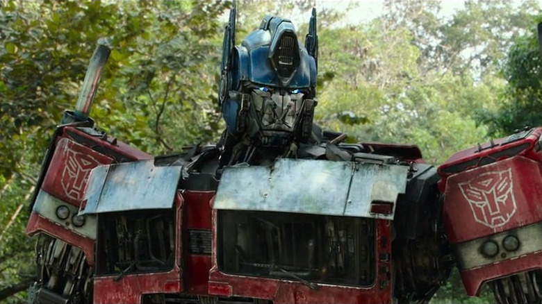 Optimus Prime talking in forest