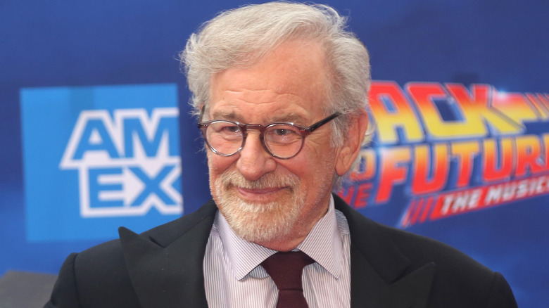 Steven Spielberg smiling at premiere