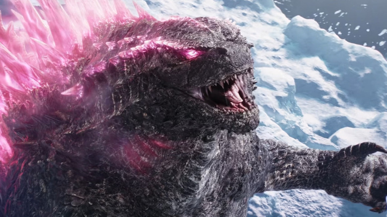 Godzilla glowing pink