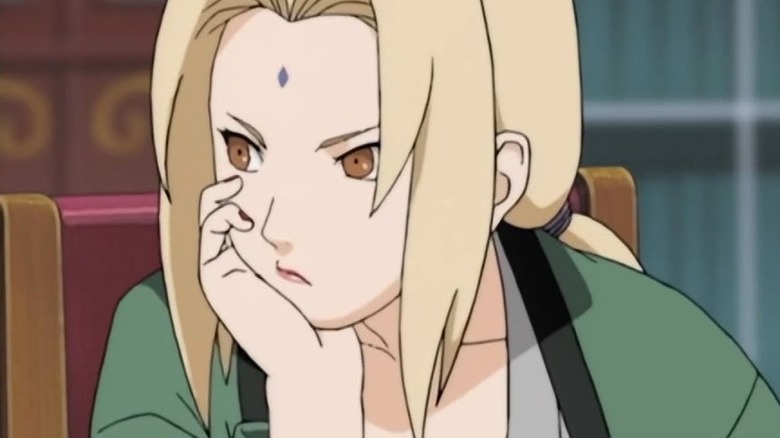 Tsunade resting head on hand