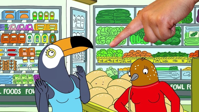 Tuca and Bertie at grocery