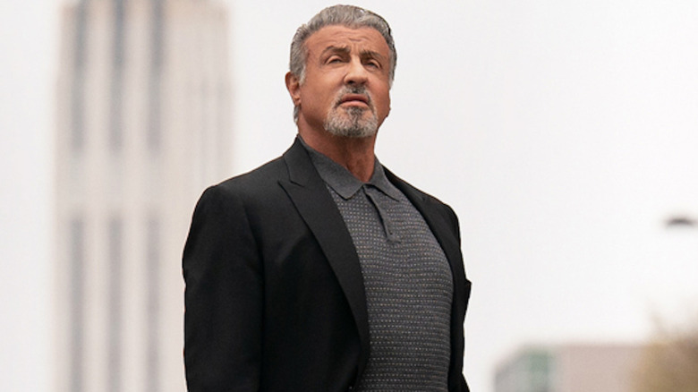 Stallone looking up